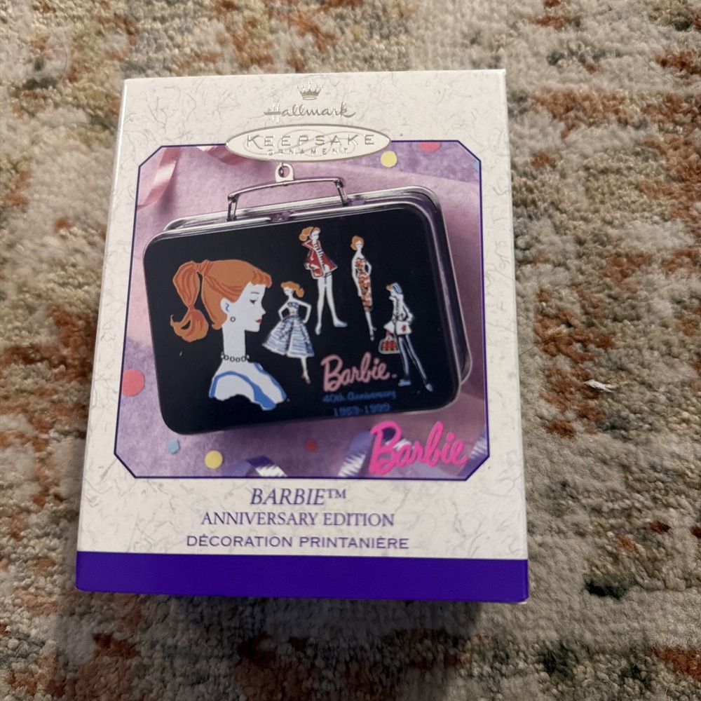 Barbie Lunchbox NEW Hallmark Anniversary Edition 1999 Ornament TIN Lunch Box
